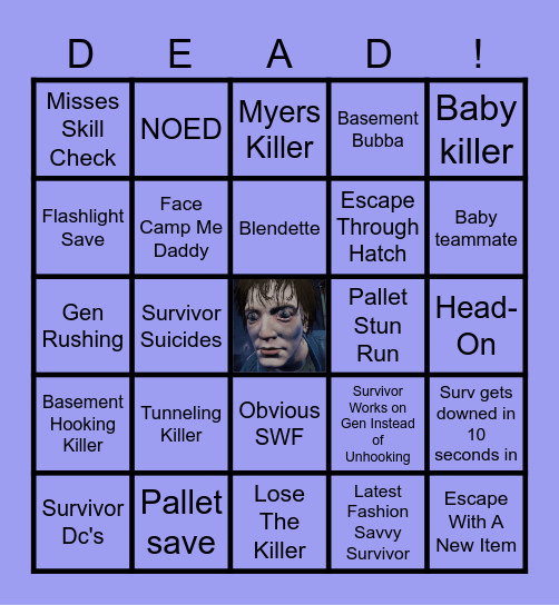 Dead By Daylight BINGO Card