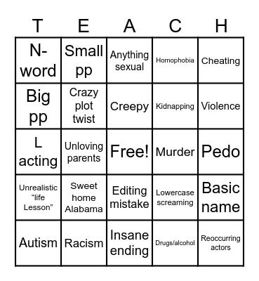 Tomorrows teachings bingo Card