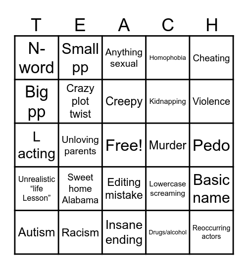 Tomorrows teachings bingo Card