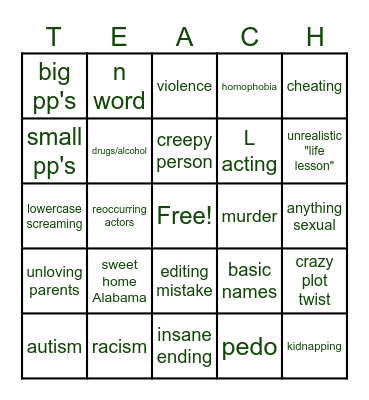 tomorrow's teachings bingo Card