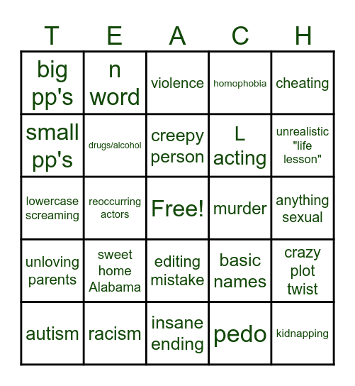 tomorrow's teachings bingo Card