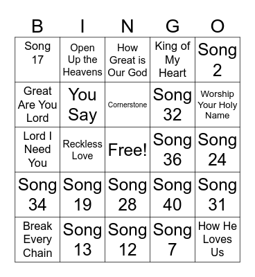 Shepherd of The Heart 2 Bingo Card