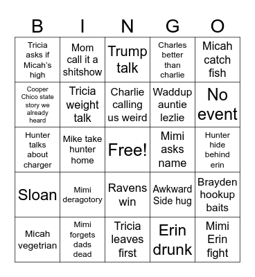 thanksgiving Bingo Card