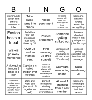 Tears of the Kingdom - Moon Bingo Card