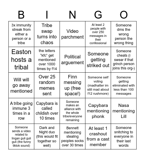 Tears of the Kingdom - Moon Bingo Card