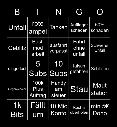 ETS BINGO Card