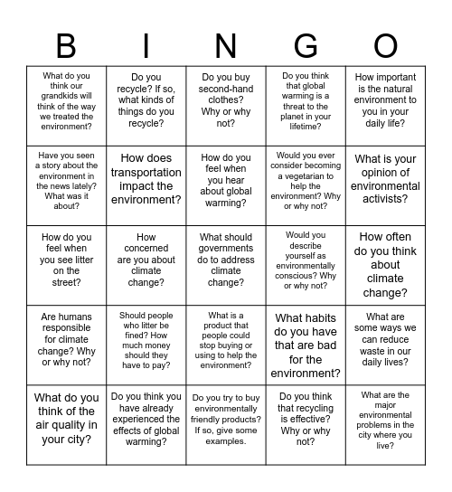 Bingo Card