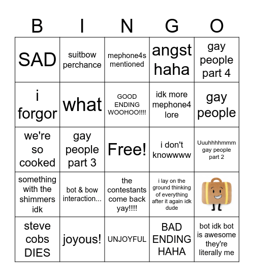 II18 Bingo Card