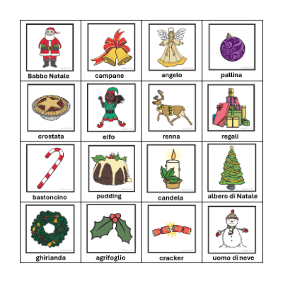 Tombola di Natale (Yr 3-6) Bingo Card