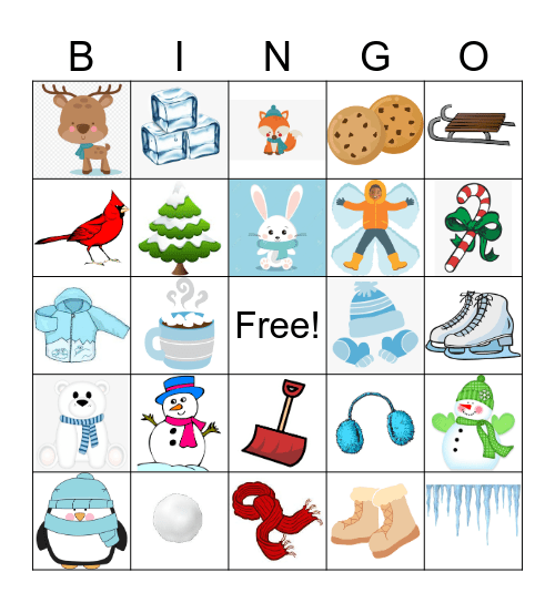 Winter Bingo - Fall Break Bingo Card