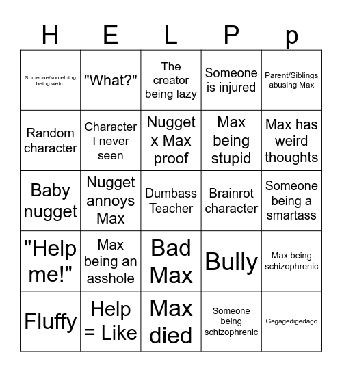 Max Design Pro Bingo Card