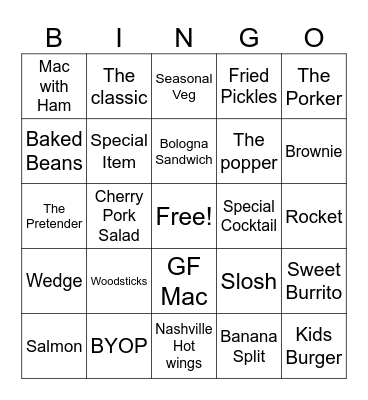 WS BINGO Card