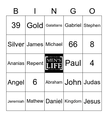 Men's Life Bingo Card