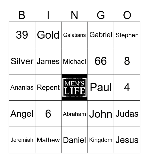 Men's Life Bingo Card