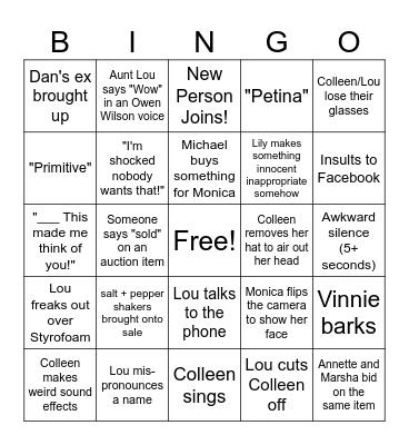 Short Sale Sunday at the Arcade Junction Bingo Card