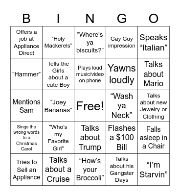 Poppy Bingo Card