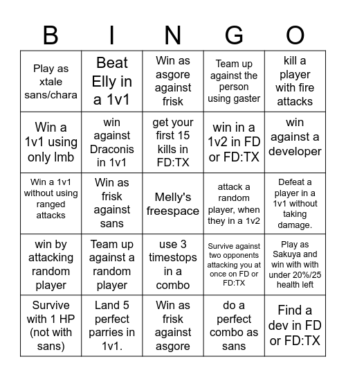 Fallen down's gamenight Bingo Card