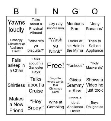 Poppy 2 Bingo Card