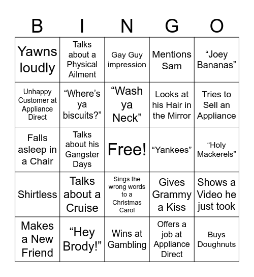 Poppy 2 Bingo Card