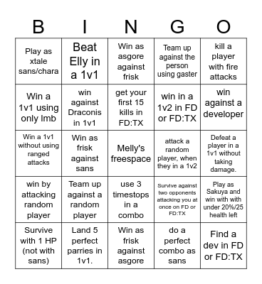 Fallen down's gamenight Bingo Card