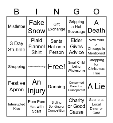 Hallmark Christmas Bingo (Easy) Bingo Card