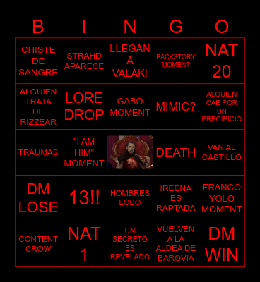 Stradh's First Bingo Card