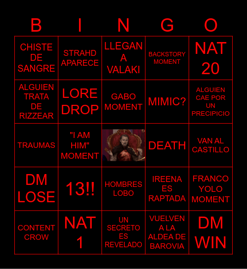 Stradh's First Bingo Card