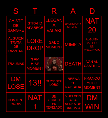 Stradh's First Bingo Card