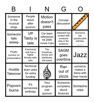 Semi Annual General Bingo Card