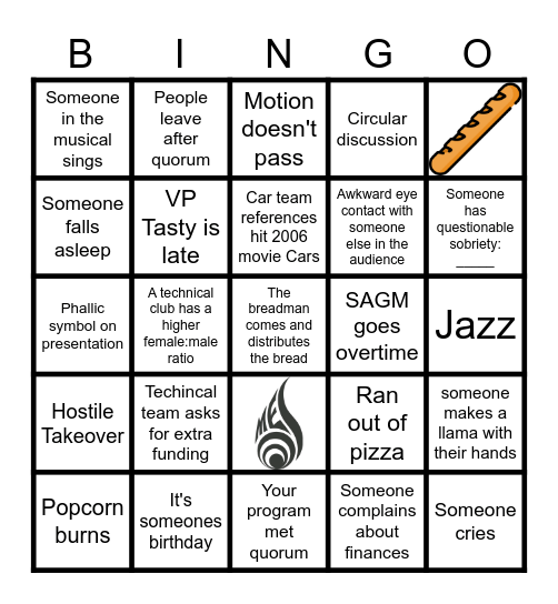 Semi Annual General Bingo Card