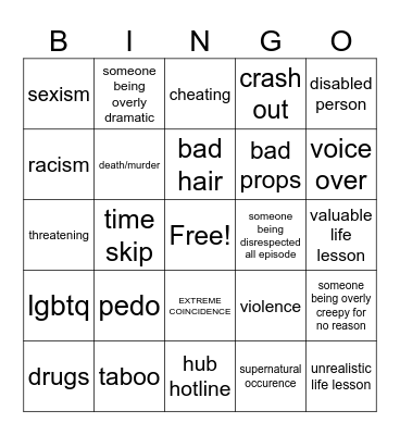 Tomorrow's teachings bingo Card