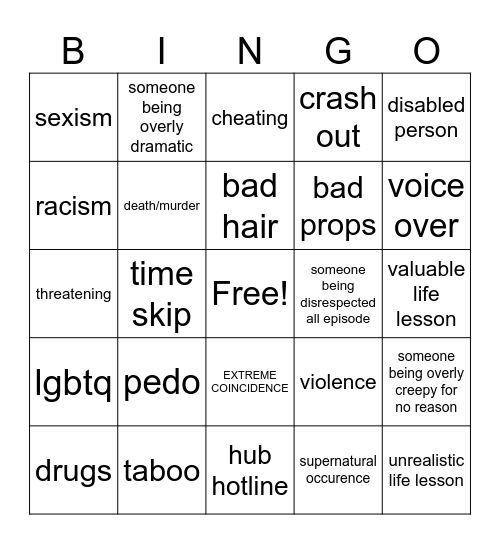 Tomorrow's teachings bingo Card