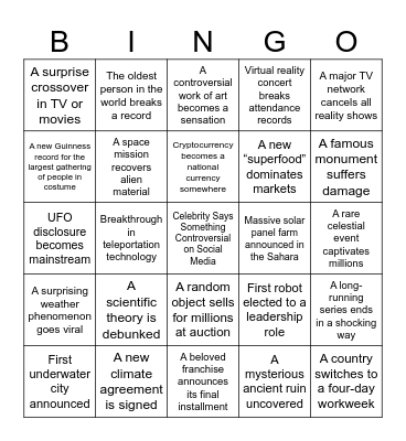 2024 Bingo Card