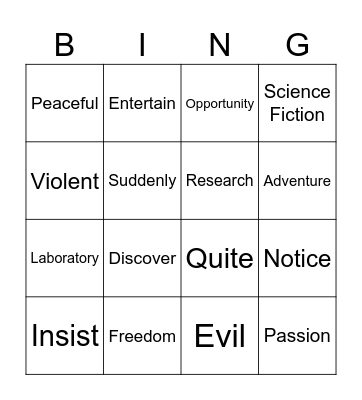 Unit 5 -7 Bingo Card