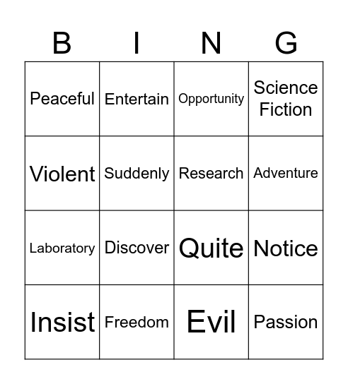 Unit 5 -7 Bingo Card