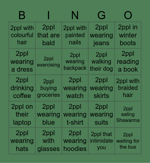 Rooted Sharing Bingo Card