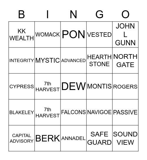 Bingo Card