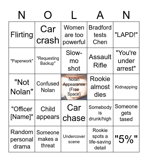 The Rookie Bingo Card