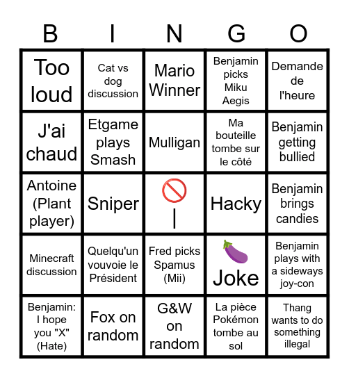 OGRE Bingo 27/11/24 Bingo Card