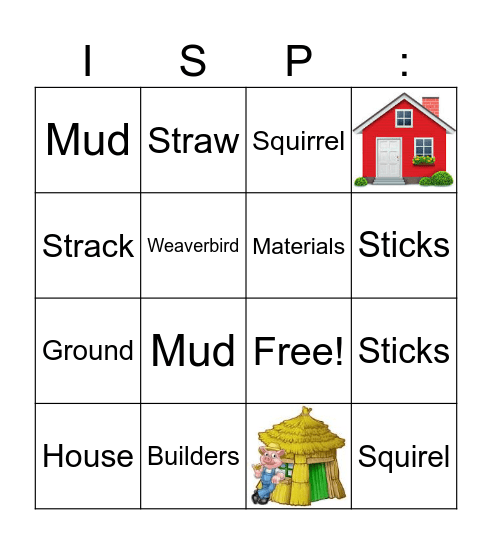 ANIMAL BUILDERS Bingo Card