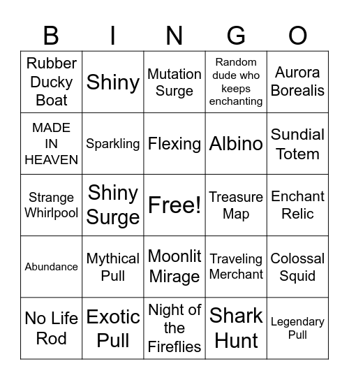 Fisch bingo Card