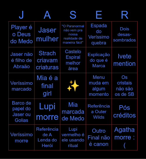 Bingão do Medão Bingo Card