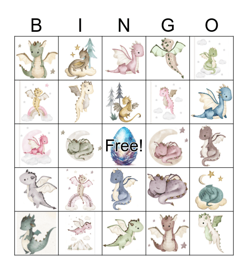 Auriel's Dragon Bingo Card