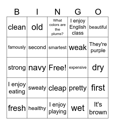 unit 3 V3 Bingo Card