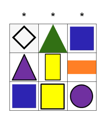 Shape Bingo Card