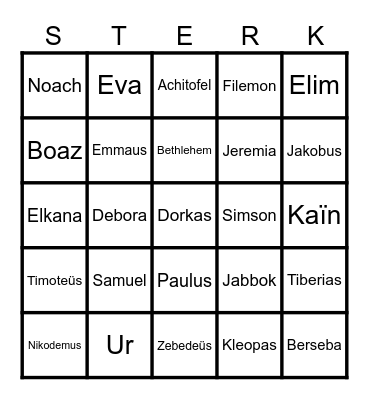 Mijn hulp is van U Heer Bingo Card