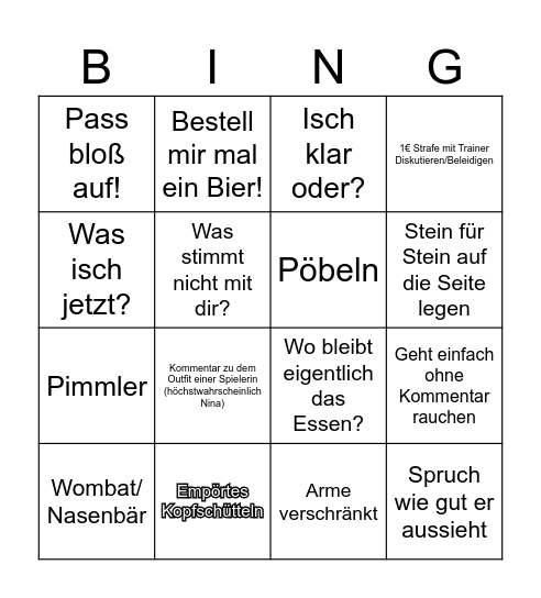 Heiko/Twice Heer Bingo Card