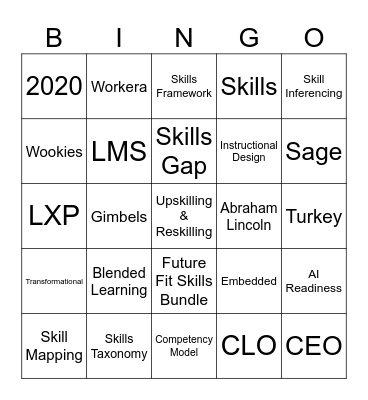 Learning Lingo Bingo Card