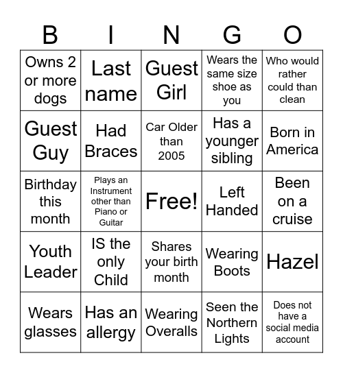 LHY Friendsgiving 2024 Bingo Card