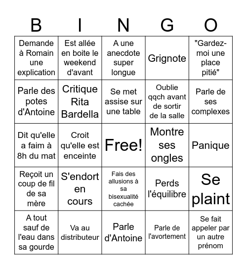 BING'SA Bingo Card